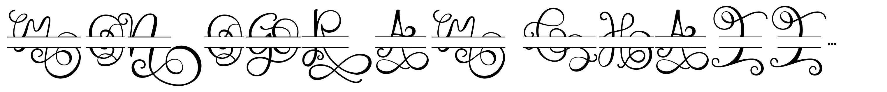 Monogram Challigraphy Brackets Standard